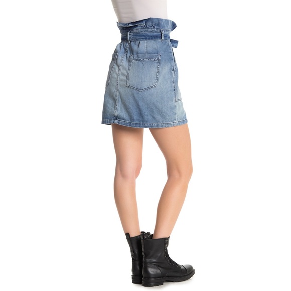 Free People Splendor In The Grass Denim Mini Skirt - Picture 8 of 8